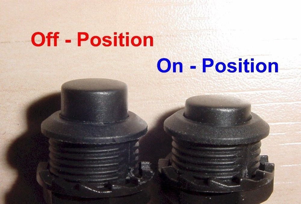 Black Push Button Toggle Switch 1/2" On-Off Latching 3A 125VAC 0.3A 12VDC #E35AA