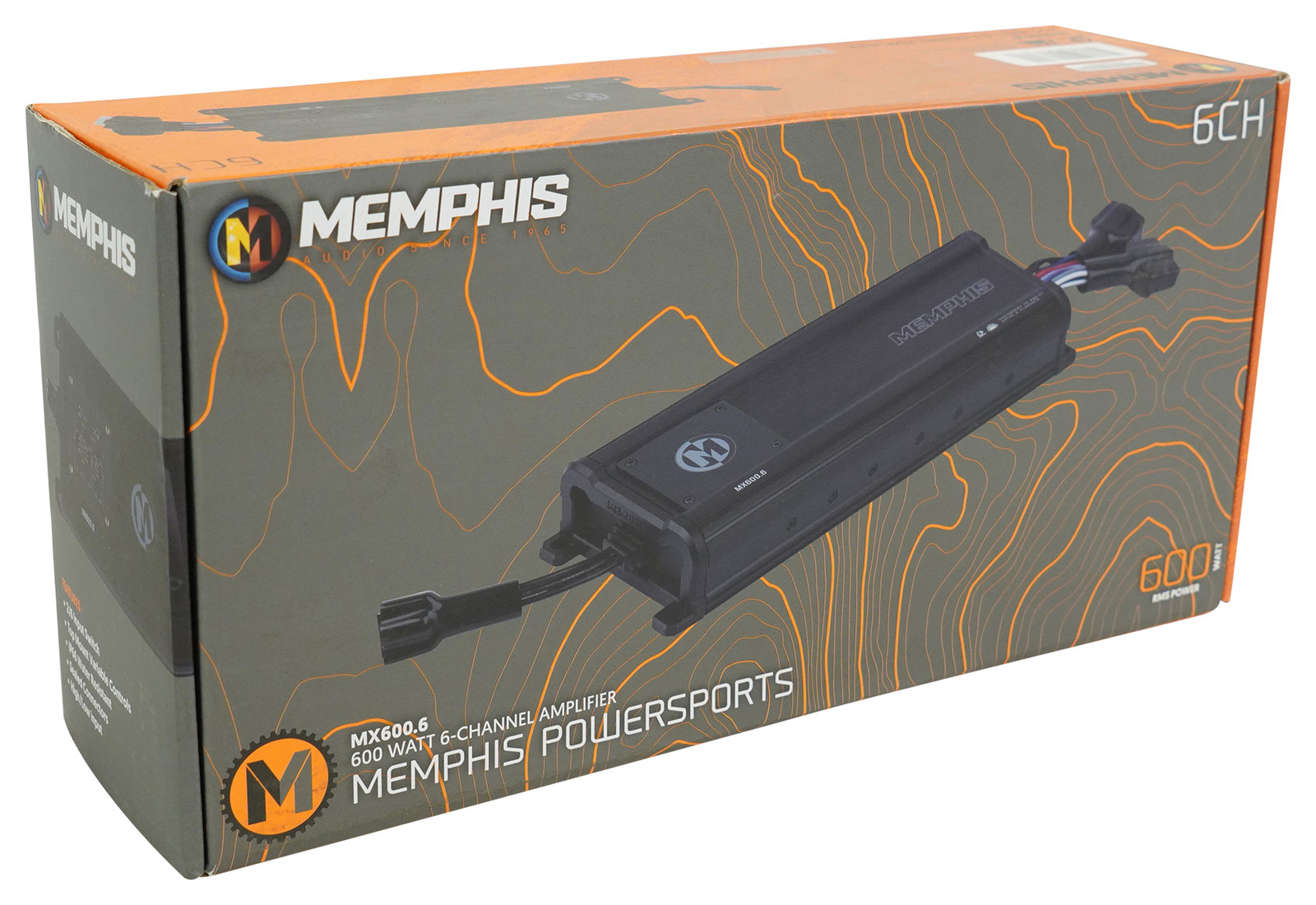 Memphis Audio MX600.6 600w RMS 6 Channel Powersports UTV ATV Amplifier IP66 Amp