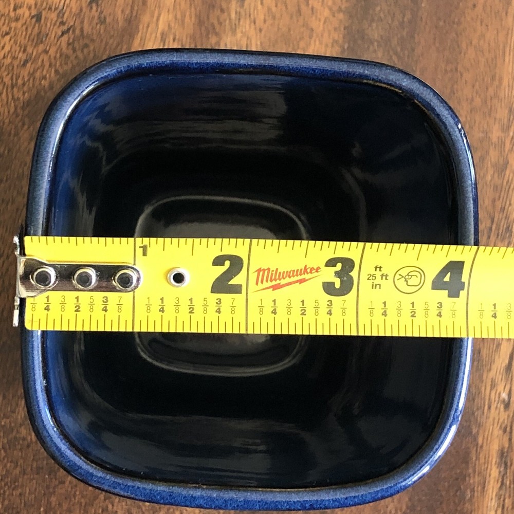 Leftron Cherison Harmony Blue Square Vase 7" x 4"