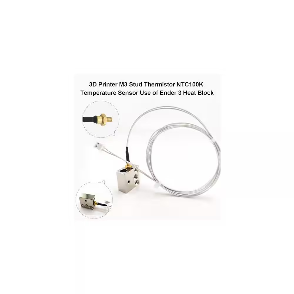 Ender 3 M3 Stud Thermistor NTC 100K 3950 Temperature Sensor for 3D Printer Hoten