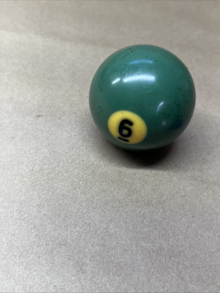 Vintage #6 Green Solid Single Individual Pool Ball Billiard Piece 2 1/4" Replace