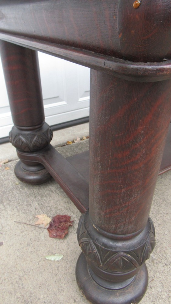 Oak Library Console Table Amazing