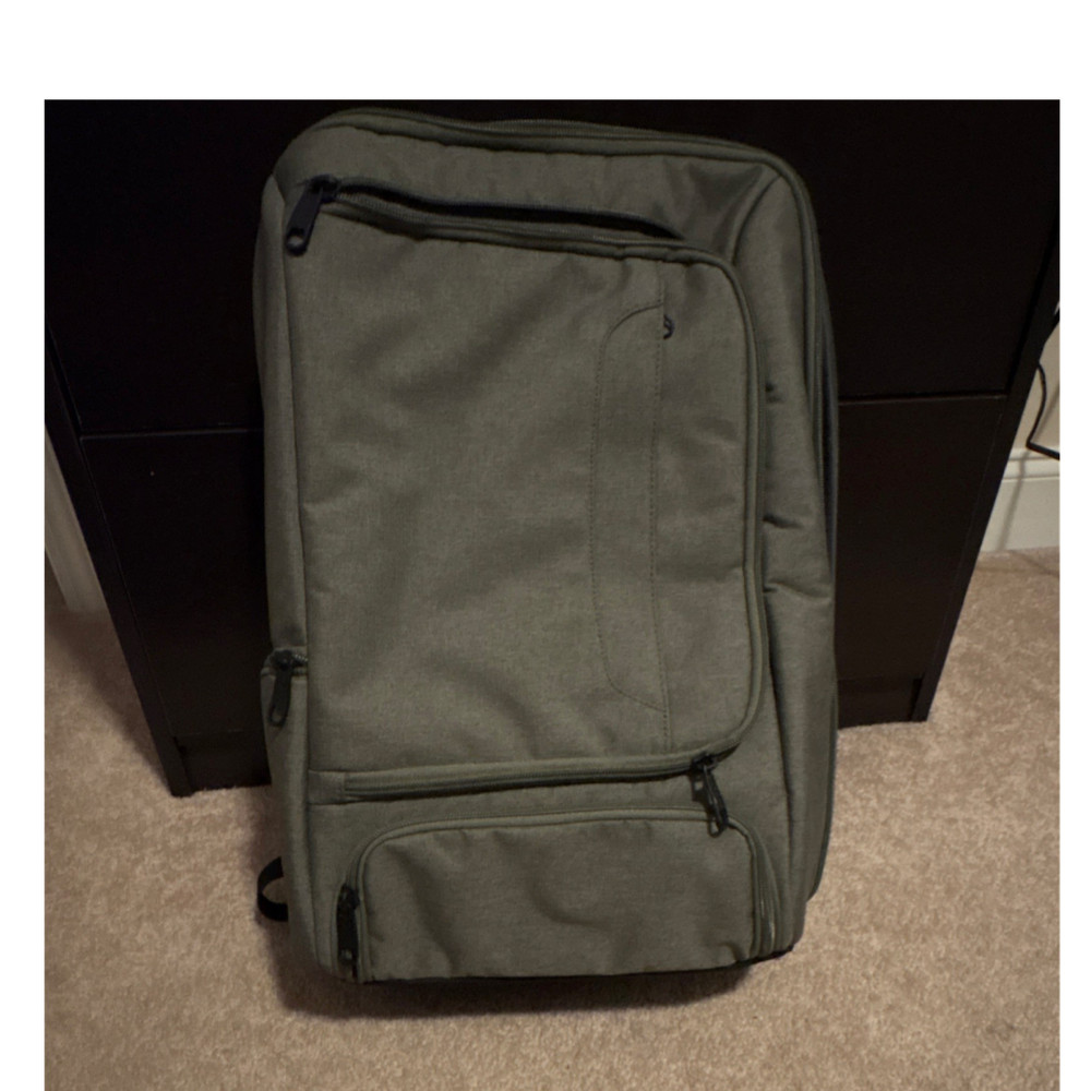 eBags Gray Backpack Multiple Compartments Adjustable Straps Soft Case Unisex