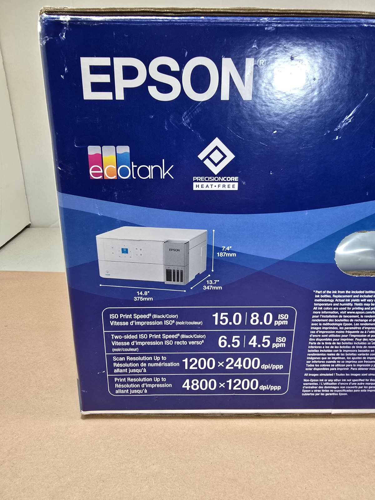 EPSON ECOTANK ET-2988 WIRELESS ALL-IN-ONE COLOR SUPERTANK PRINTER