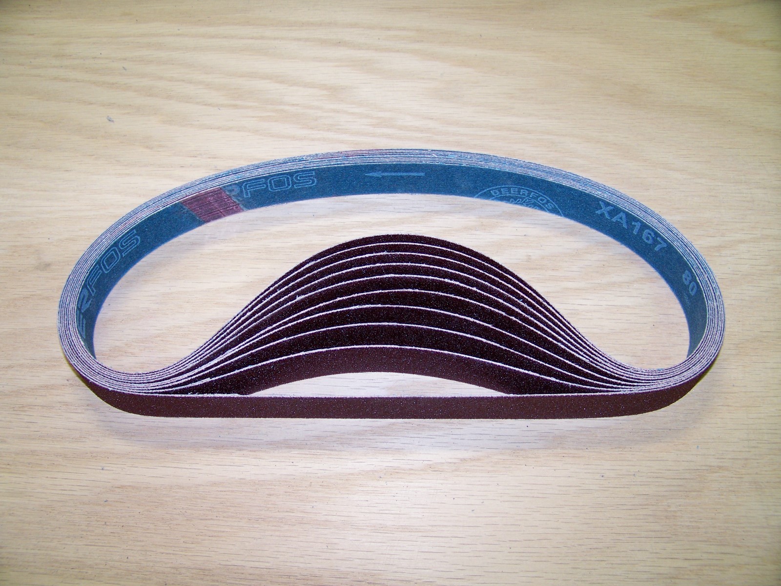 PREMIUM A/O, X-WEIGHT SANDING BELTS 1-1/8" X 21", 10 - PACK, 80-GRIT