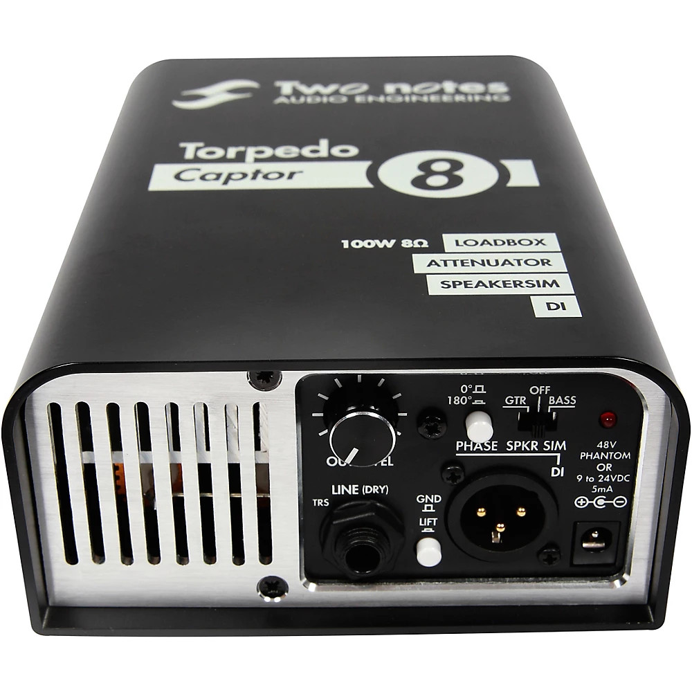 Two Notes Audio Engineering Torpedo Captor Loadbox/Attenuator/DI Black 8 Ohm