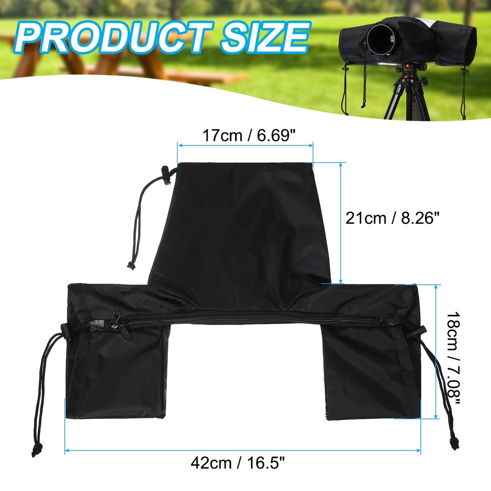 Camera Rain Cover, Waterproof Camera Sleeve Protector, Black