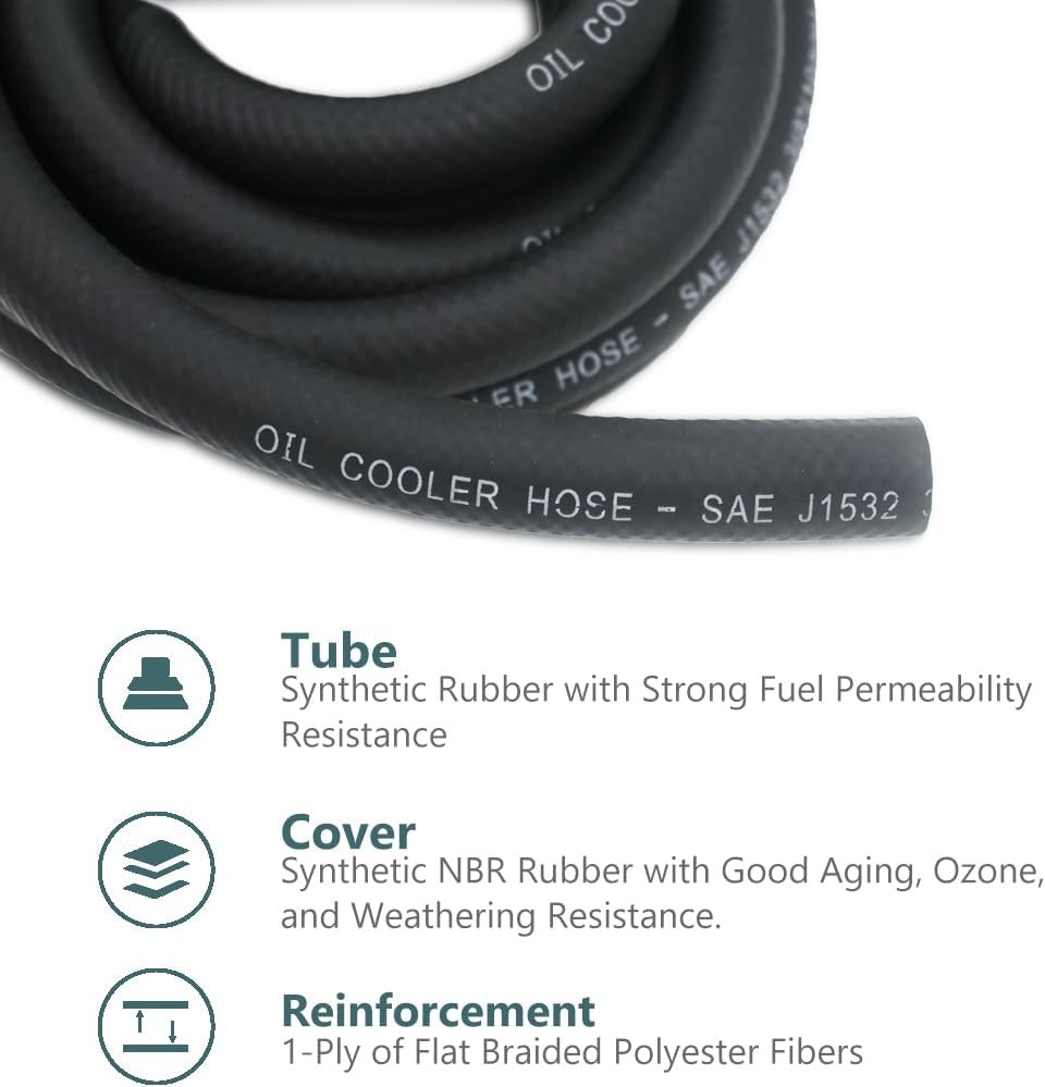 3/8 Transmission Oil Cooler Hose - 300 PSI Fuel Line Hose