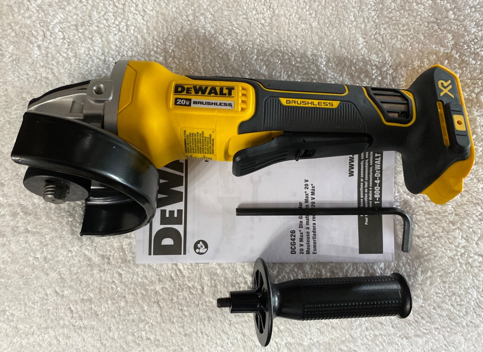 New Dewalt DCG413B 20V Max XR 4-1/2” Brushless Paddle Switch Angle Grinder (BT)