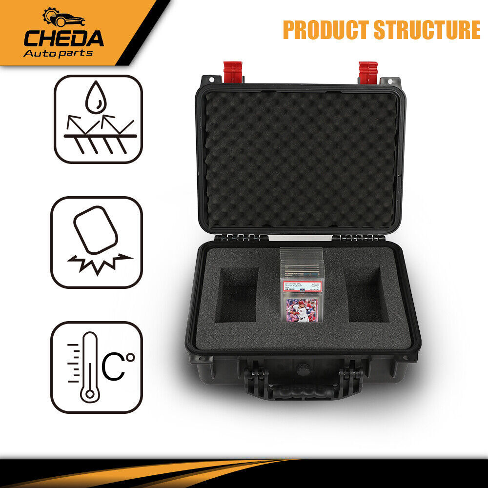 [50CT 150CT] Weatherproof Graded Card Storage Box Case Slab Holder Protector NEW