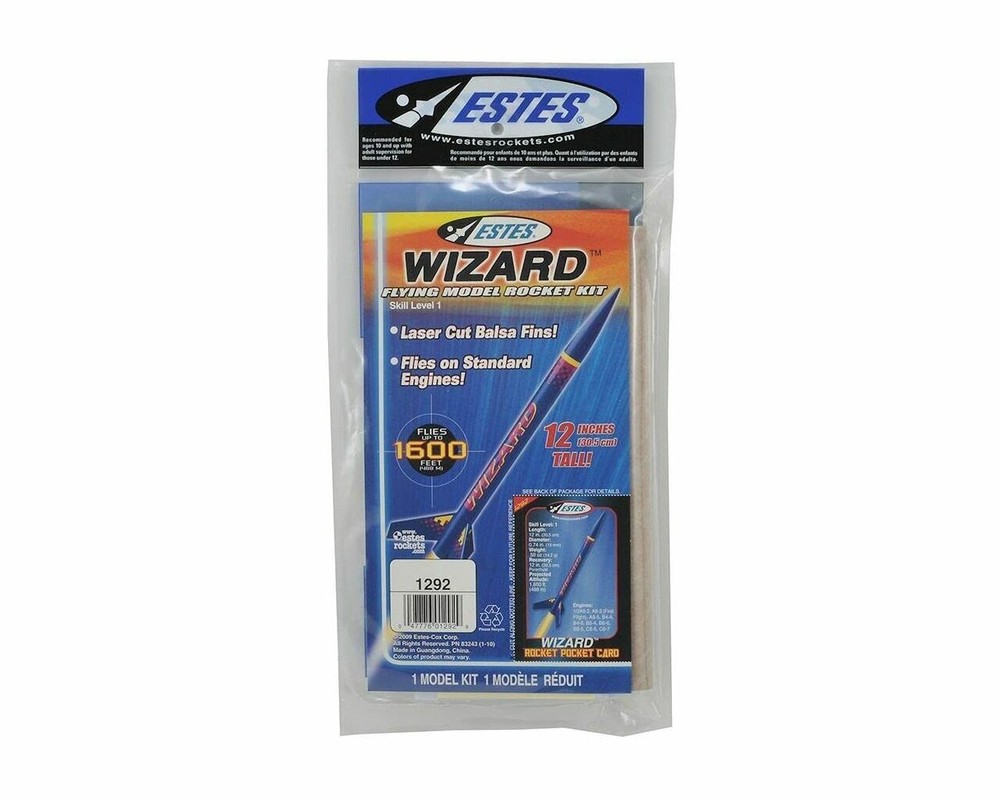 Estes Flying Model Rocket Wizard Intermediate Kit Skill Level 2 Kit EST1292