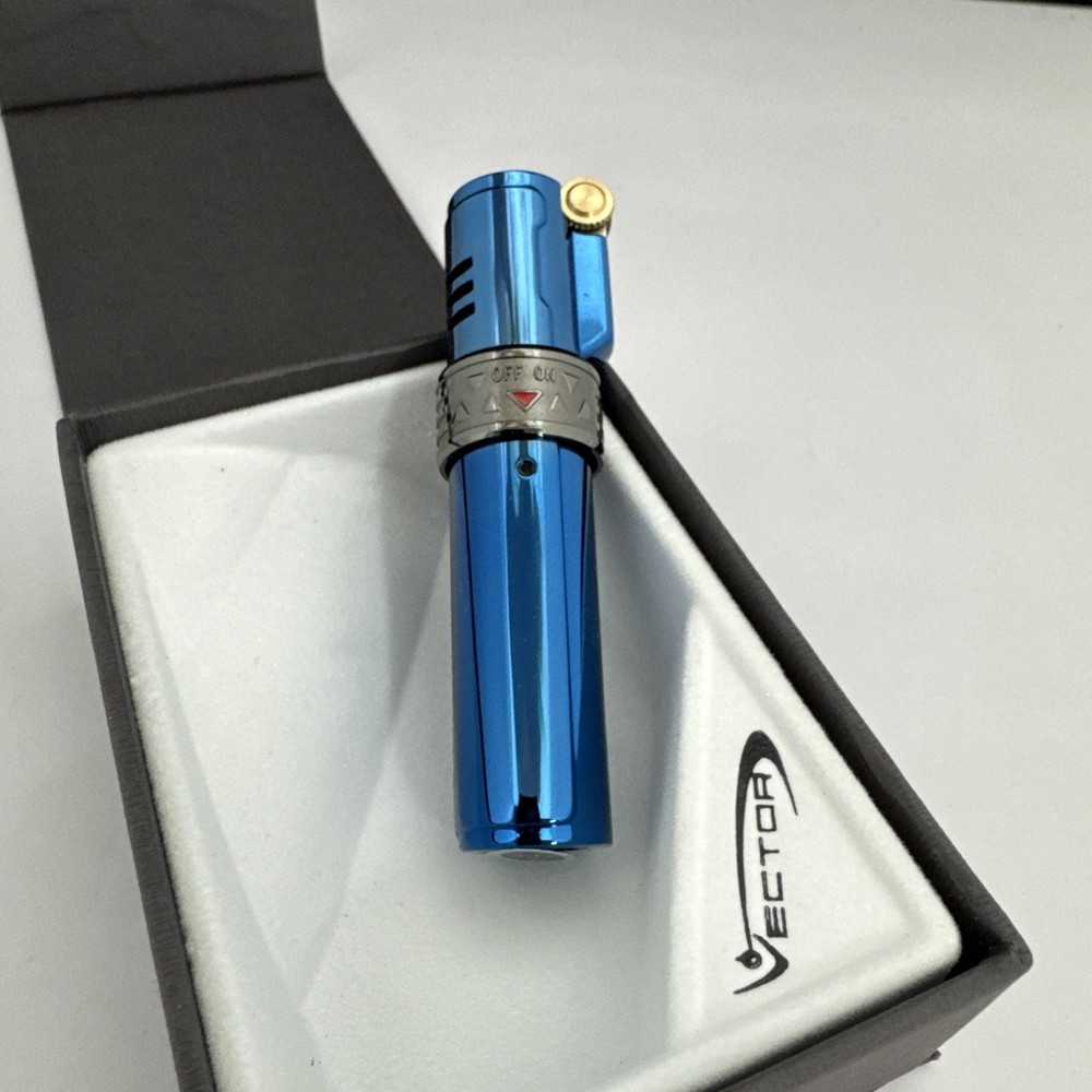 Vector Robusto - Triple Jet Flame Torch Lighter - Blue - New