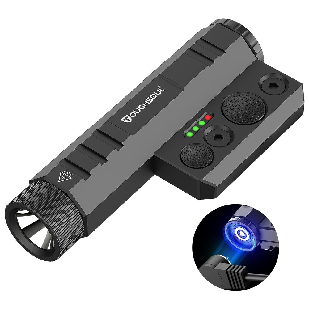 TOUGHSOUL Mlok Tactical Flashlight 2400 Lumen with Momentary Strobe Function,...