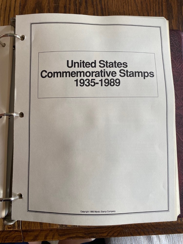 1893 - 1989 HERITAGE COLLECTION US COMMEMORATIVE STAMPS BINDER- WITH SOME STAMPS