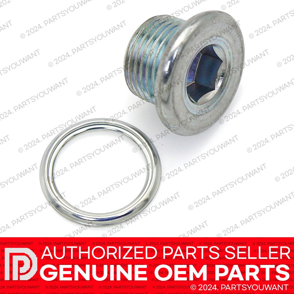 GENUINE Toyota OEM Rear Differential Drain Plug 90341-18051 + Gasket 12157-10010