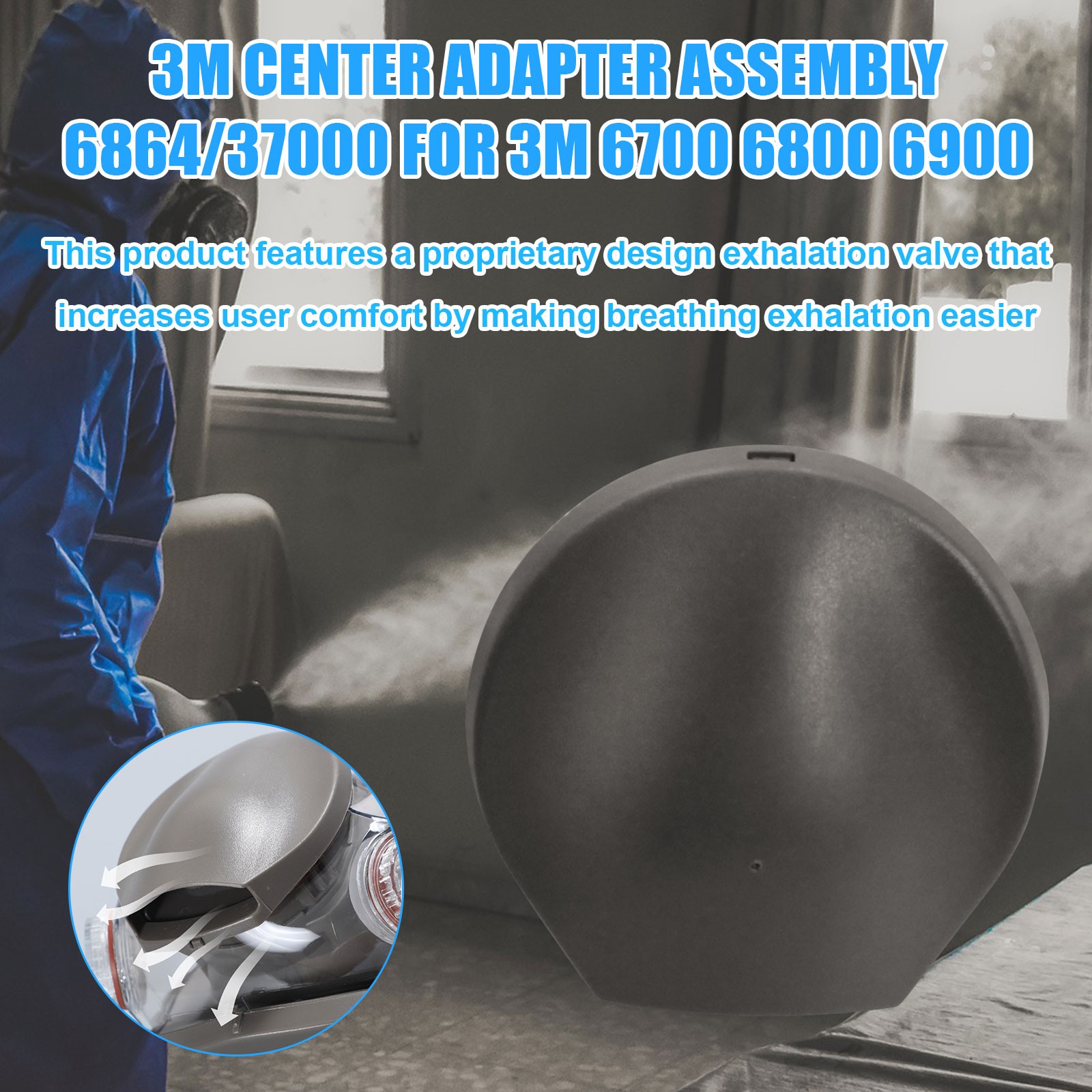 For 3M 6864 Center Adapter Assembly 6800 SERIES RESPIRATORS