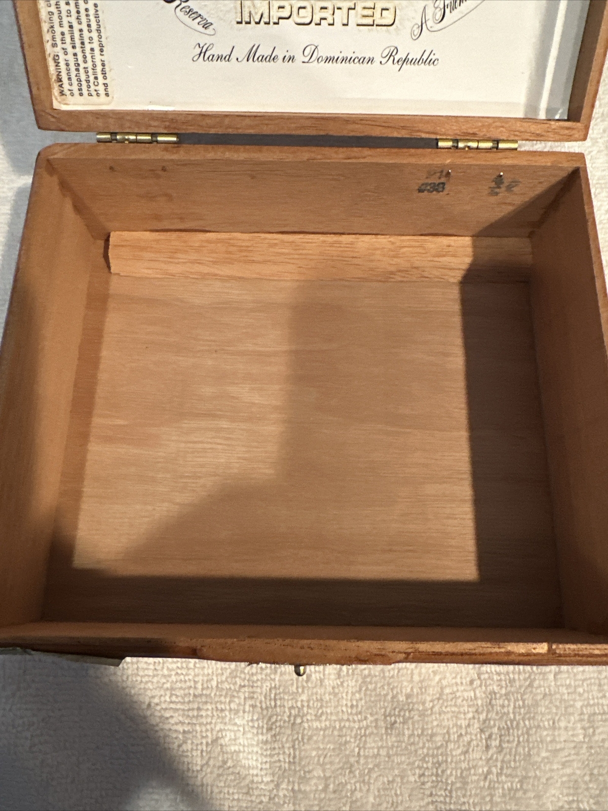 Arturo Fuente Wooden Empty Cigar Box Cuban Corona Empty