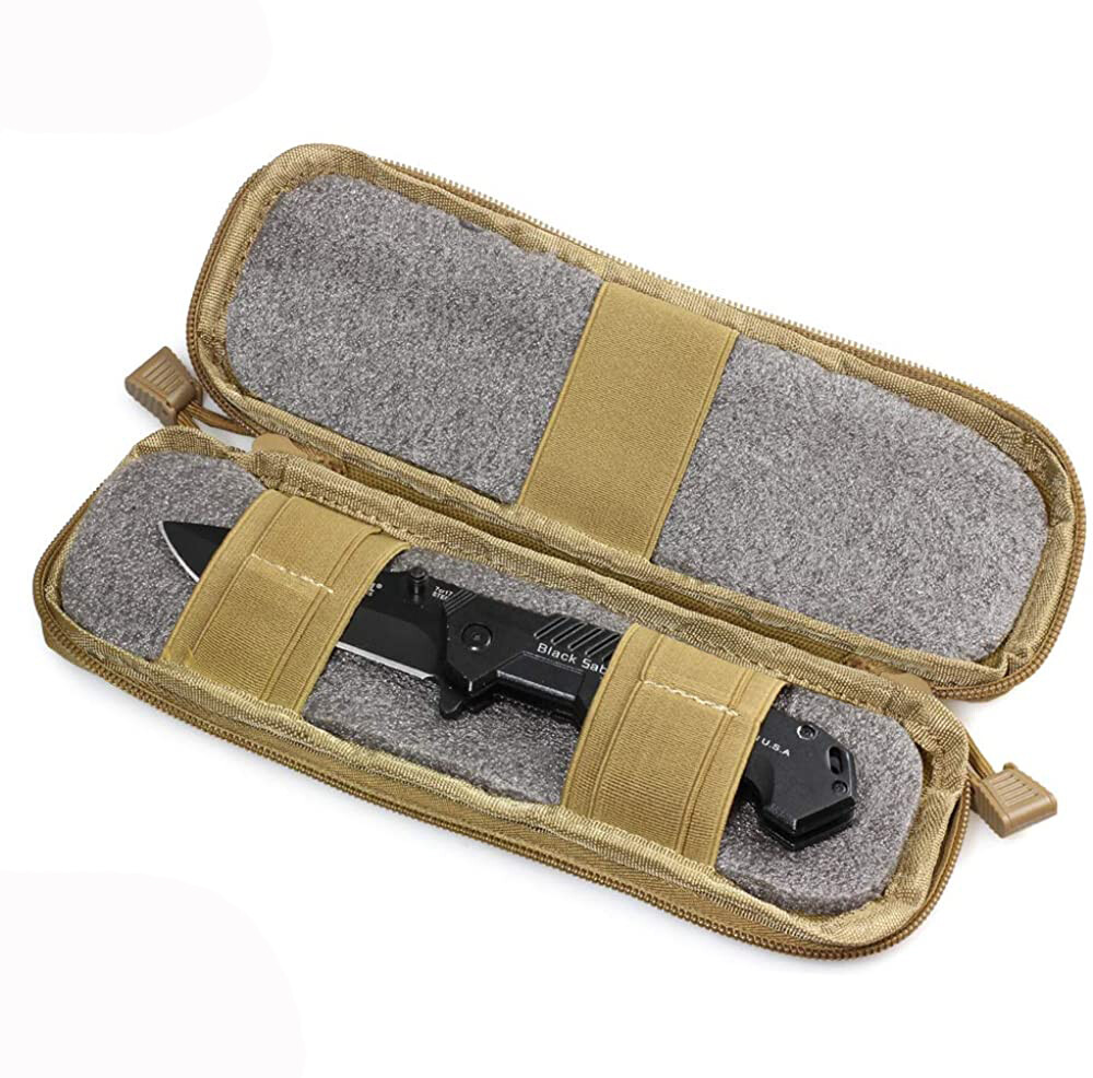 Tactical EDC Tool Pouch Zippered Knife Carrying Storage Case Pouch Pack Holder
