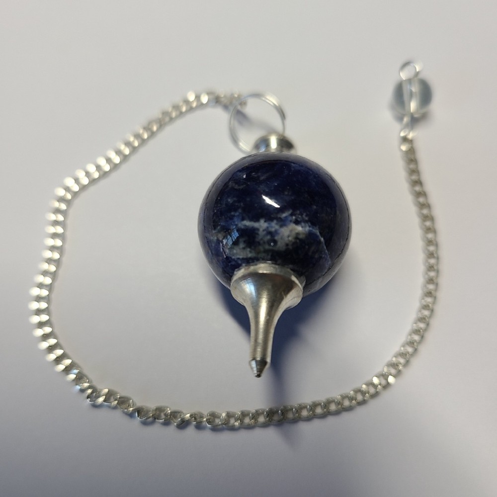 Sodalite Sephoroton Ball Sphere Crystal Dowsing Pendulum Divination Tool
