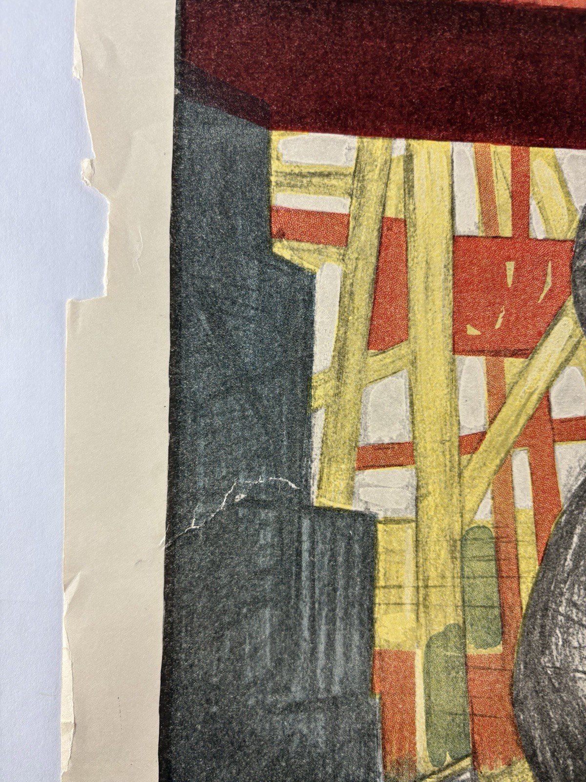 TEAMWORK WINS World War I Bond Poster (VeryGood) 1918 26 1/4”x41” WW1 Ships 001