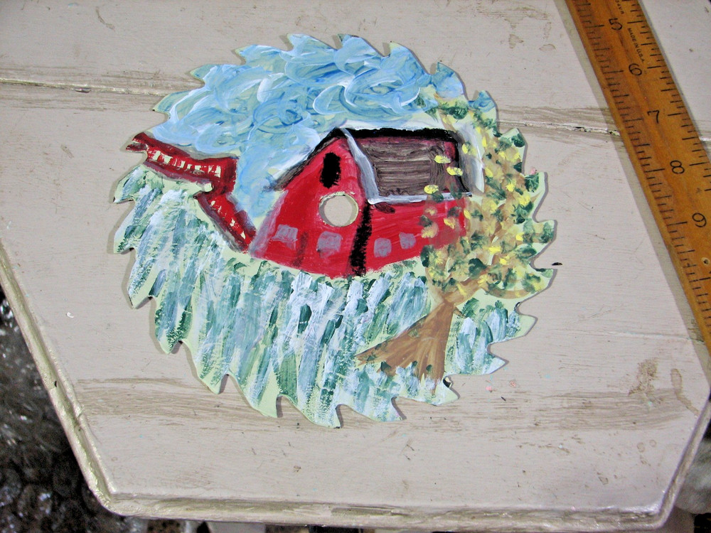 Beautiful Hand Painted Saw Blade