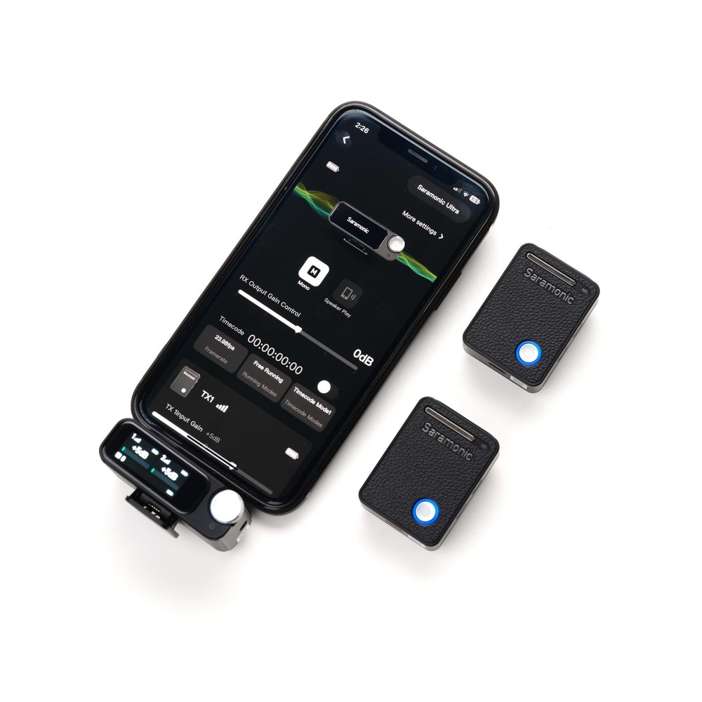 Saramonic Ultra Wireless Lavalier Microphone, 32-Bit Float Recording, Timecod...