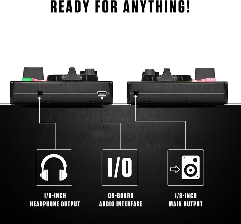 Numark DJ2GO2 Touch Compact 2-Deck USB DJ Controller w/ Mixer & Jog Wheels