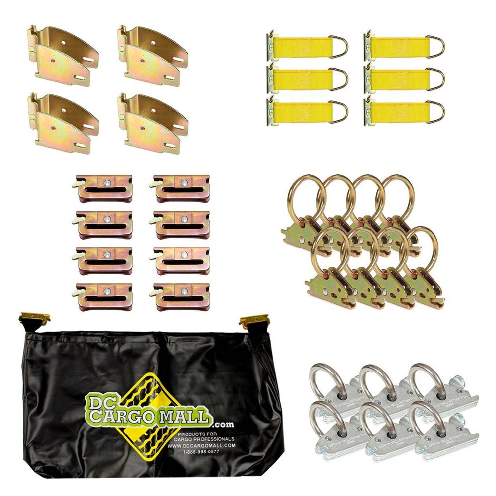 DC Cargo Mall E Track Tie-Down Kit - 32 Pieces: E-Track Accessories & E-Track...