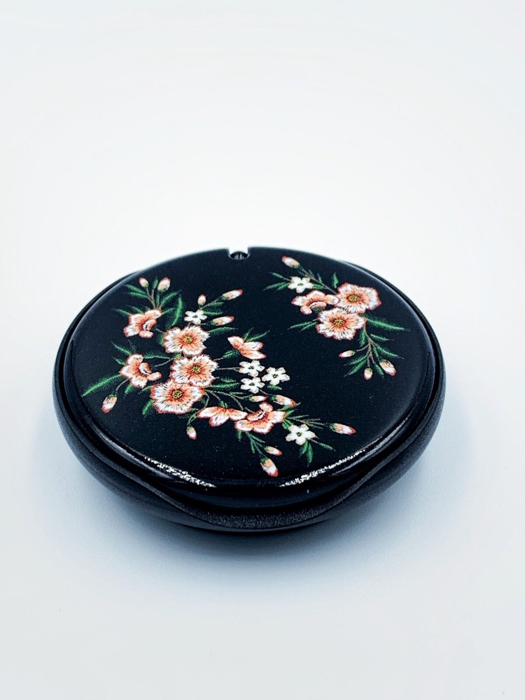 Authentic PopSockets PopMirror Black Floral Blossom Mirror PopSocket Pop Socket