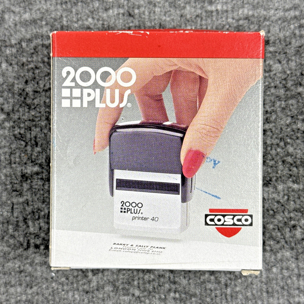 Cosco 2000 Plus Printer 40 Training Copy Rubber Stamp Blue Ink