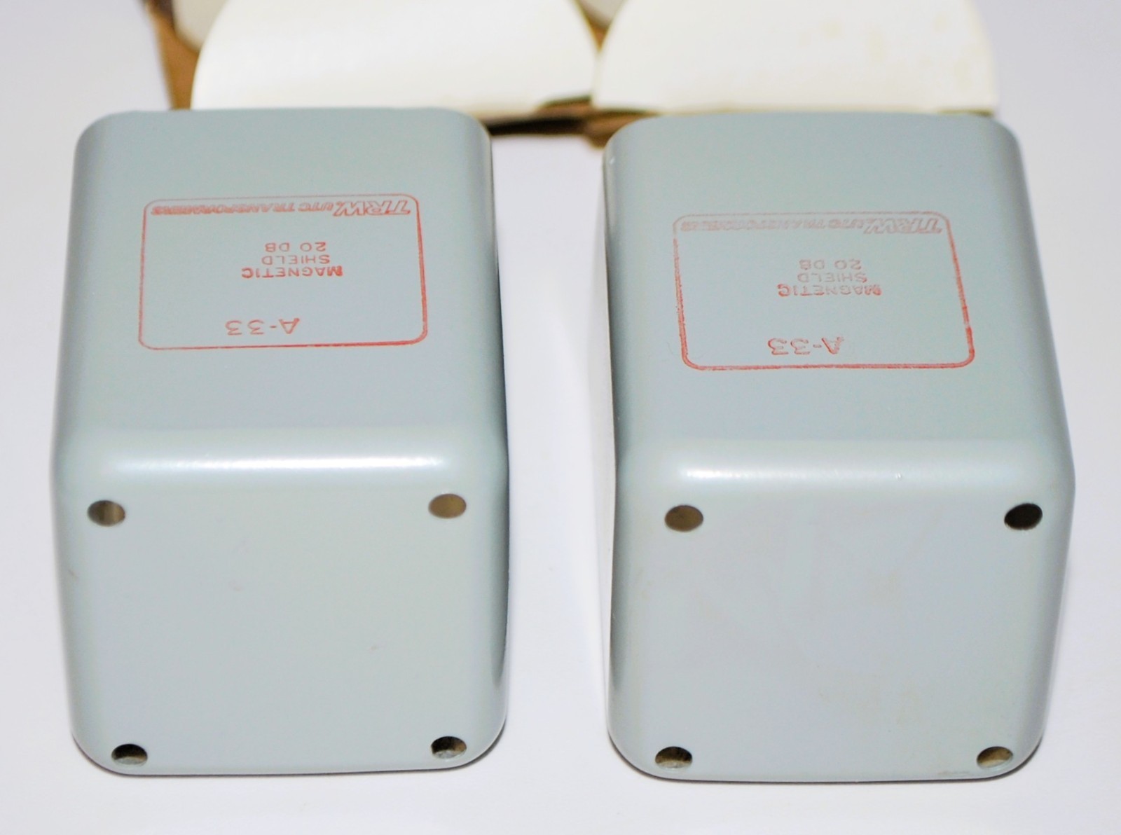 Pair of NOS TRW UTC A-33 20dB Magnetic Shields For UTC A Series transformers