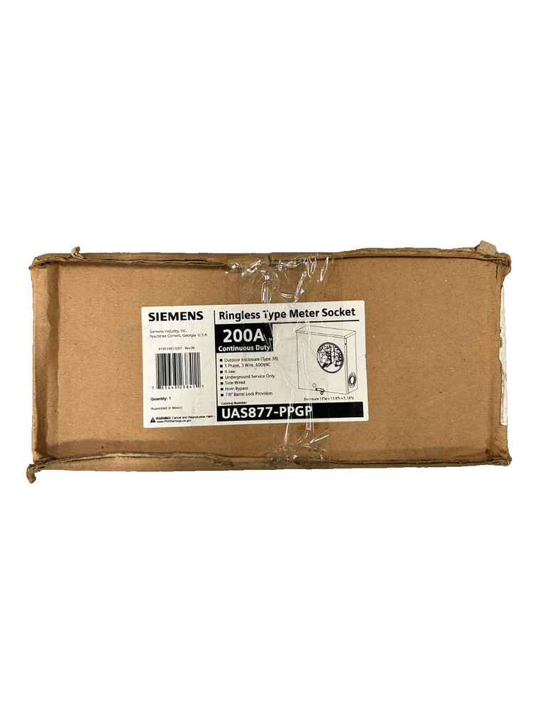 Siemens UAS877-PPGP Ringless Type Outdoor Meter Socket 200A