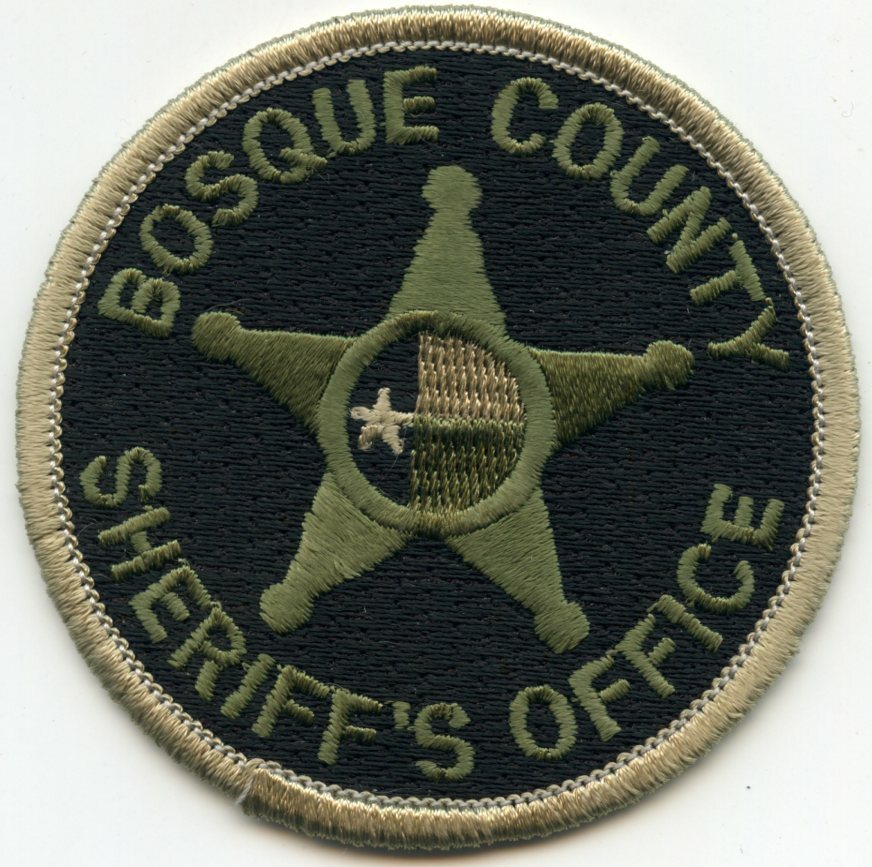 BOSQUE COUNTY TEXAS TX round small SHERIFF POLICE PATCH
