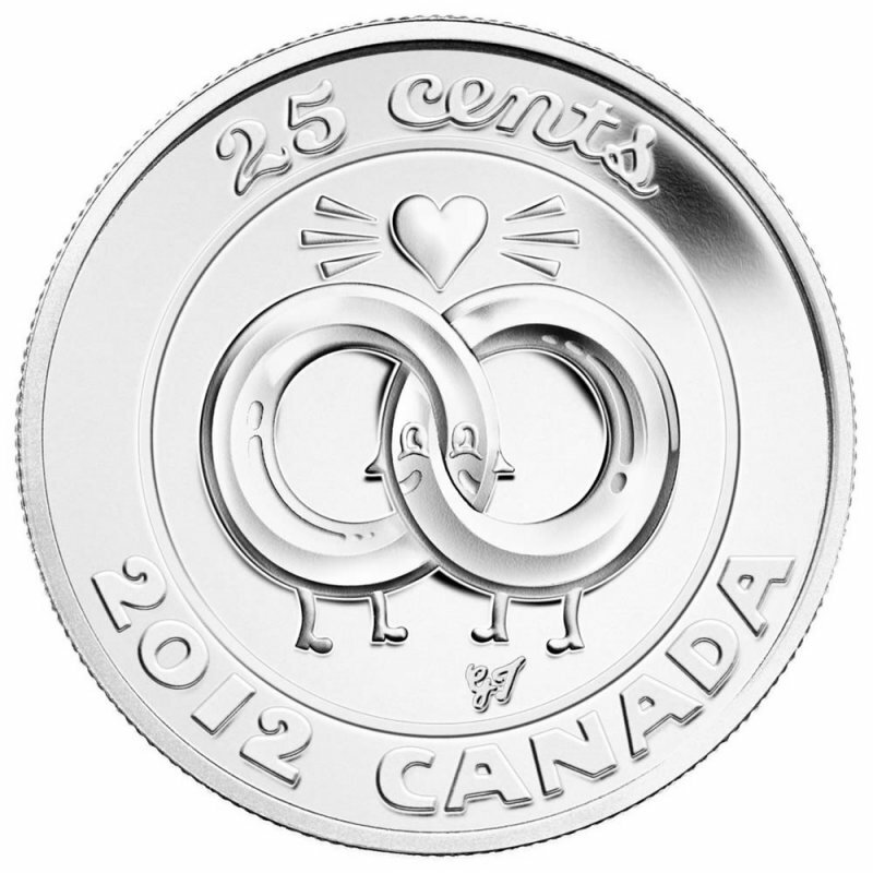 2012 Canada Wedding 6-coin Gift Set with struck 25ct