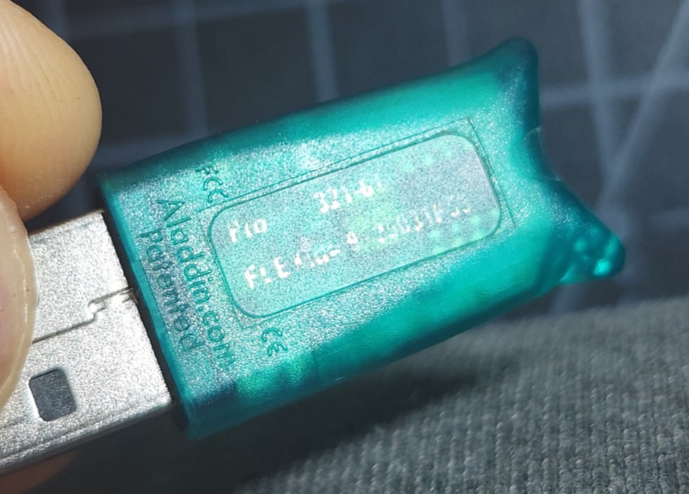 Macrovision FLEXnet ID Software USB Flash Drive Dongle Blue USB Interface