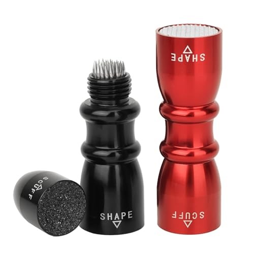 2 Pack Premium Pool Cue Tip Tools, 3-in-1 Billiard Cue Tip Shaper, Compact