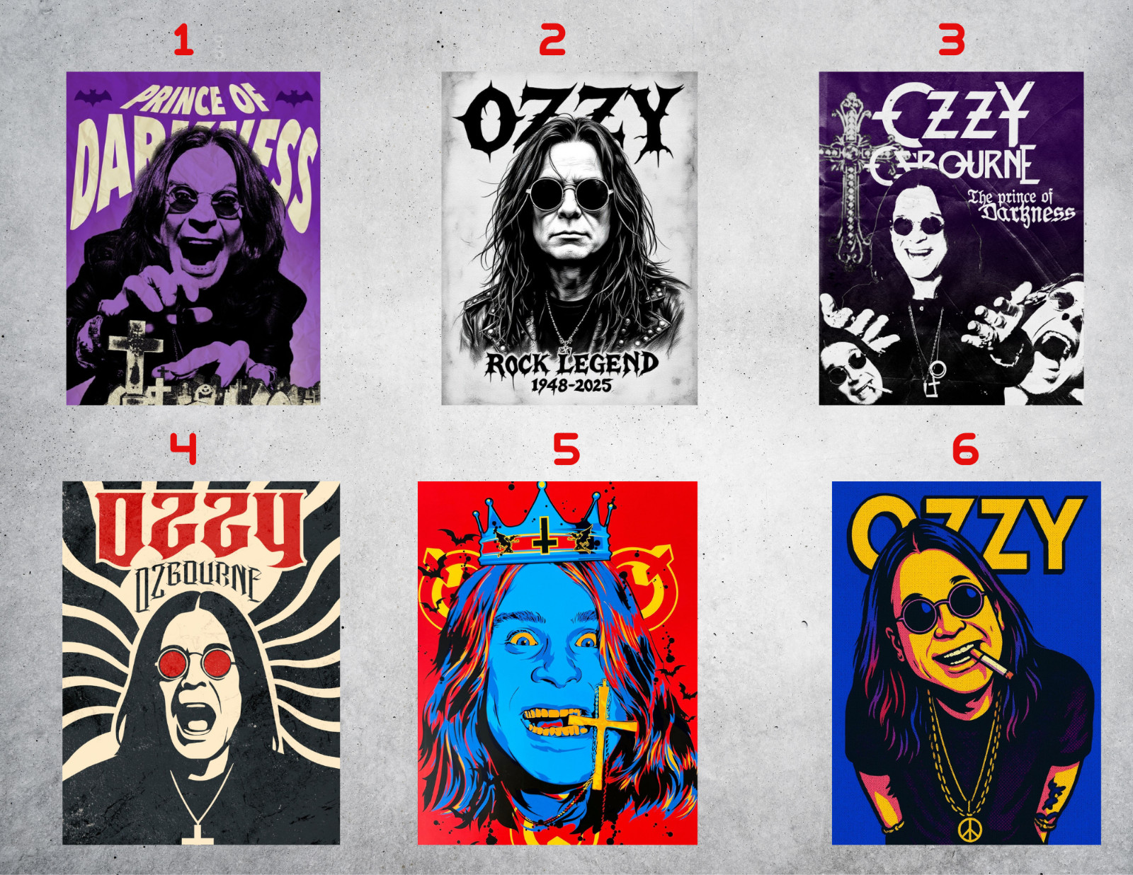 Ozzy Osbourne Wall Collage Poster Prints