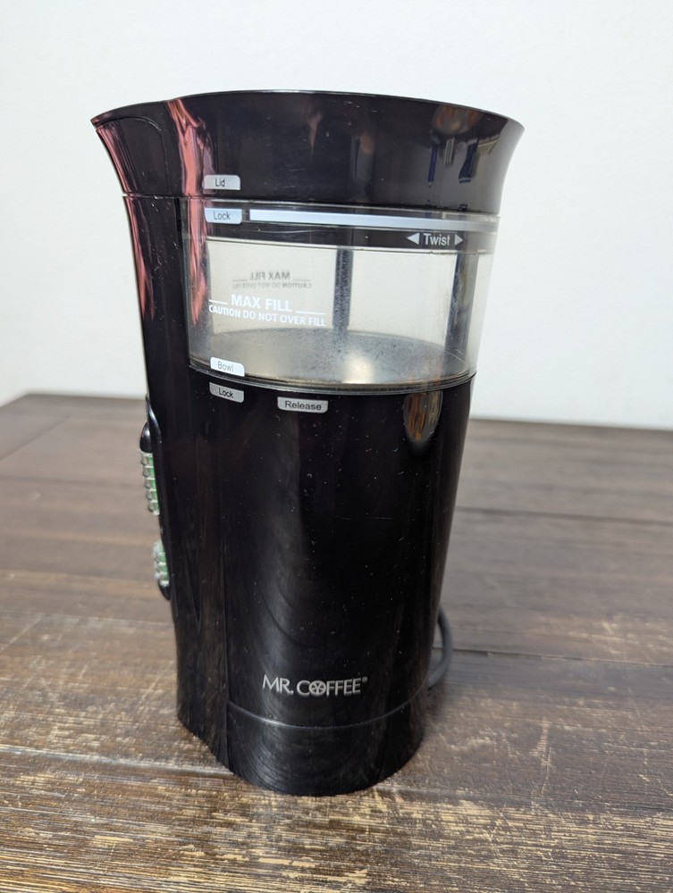 Mr Coffee IDS77 Blade Coffee Bean Grinder Select Fine Med Course Auto Timer