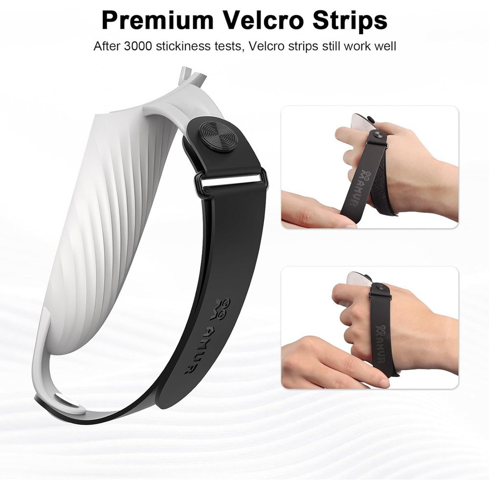 For Quest 3 VR Controller Grip Cover Strap One-step Battery Cover VR Accessories