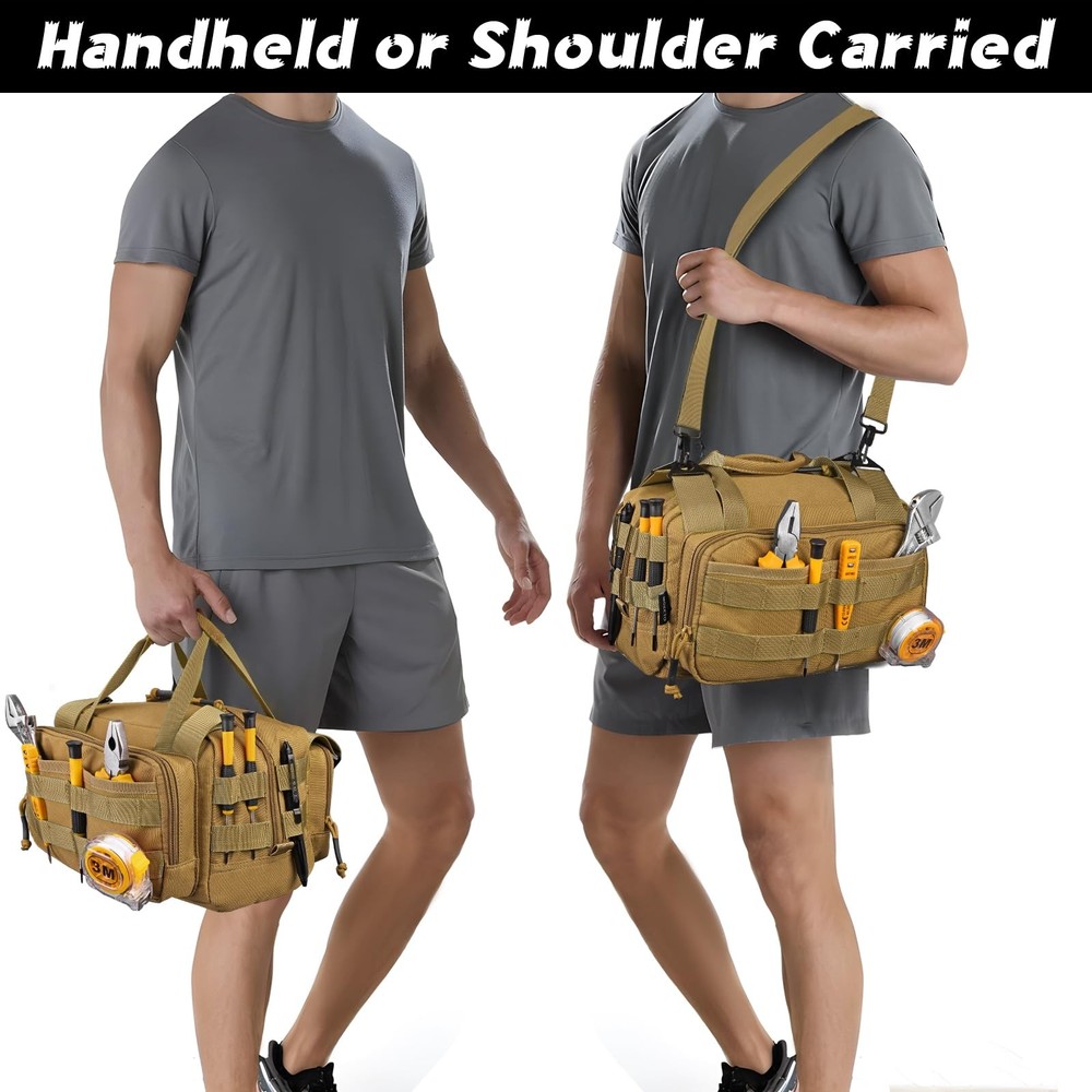 12 inch Tool Bag, Water-Resistant Small Tactical Tool Bag, Durable Handle Too...