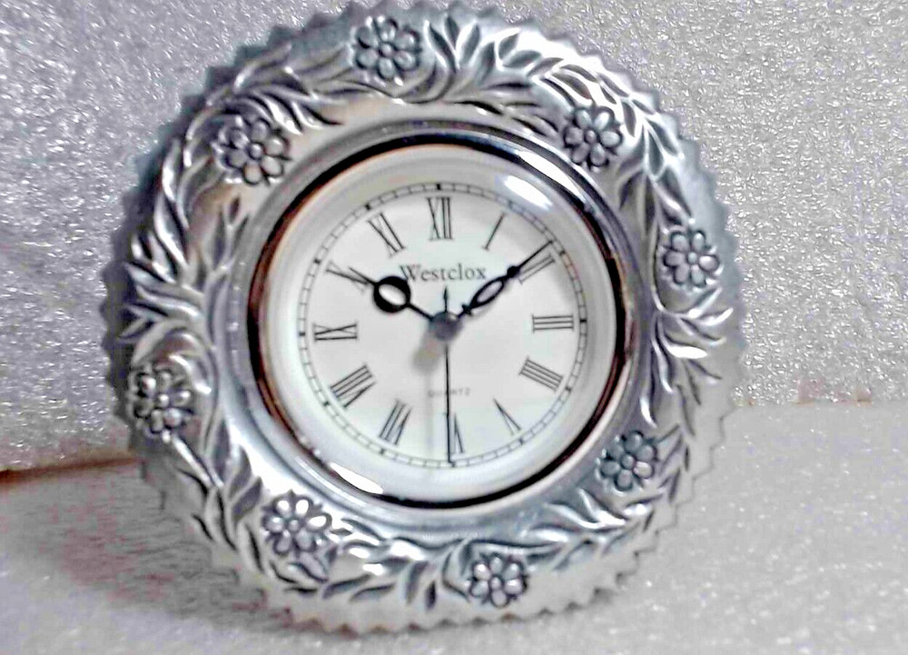 Westclox Decorative table clock hand painted Quartz box instructions