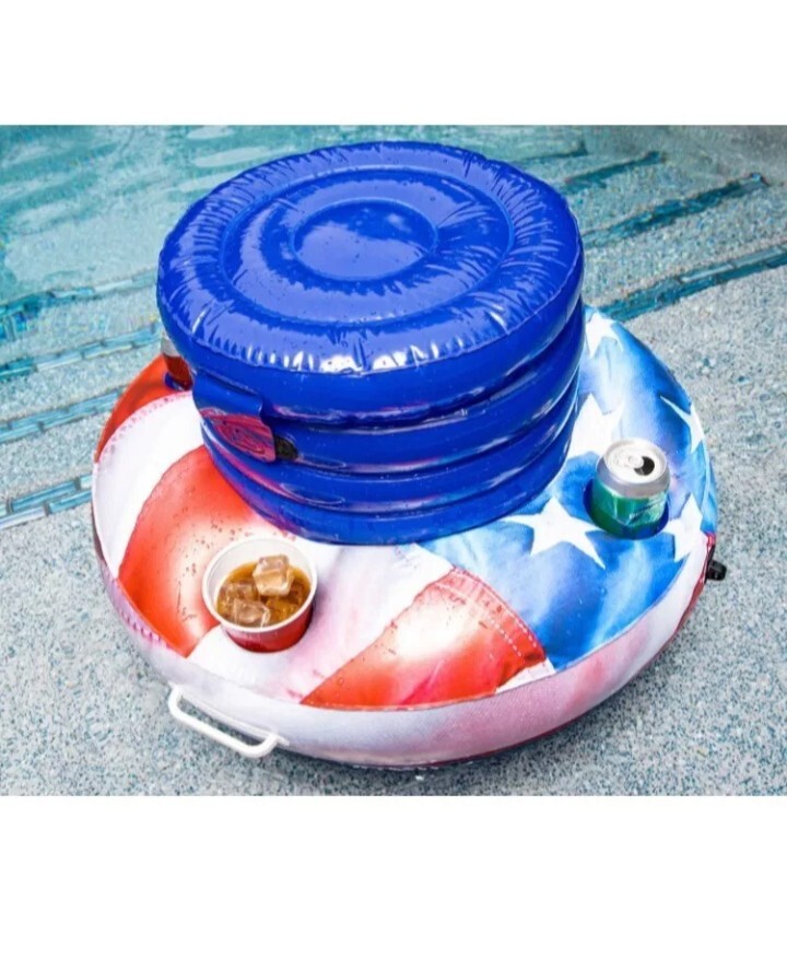 PoolCandy Stars & Stripes Inflatable Floating Drink Cooler