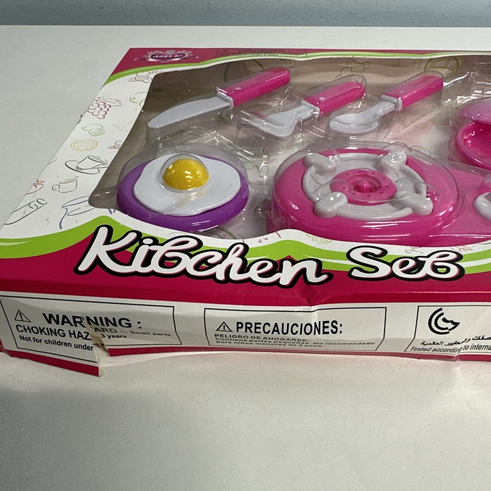 Kitchen Toy tool set kids Ags 3+ Tiny kitchen make beleive accessories Pan egg b