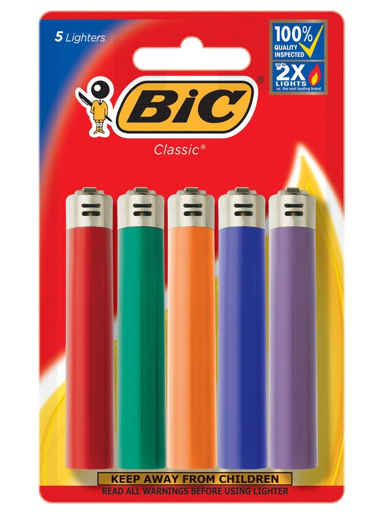 BIC Lighters (Colors May Vary), 5 Count