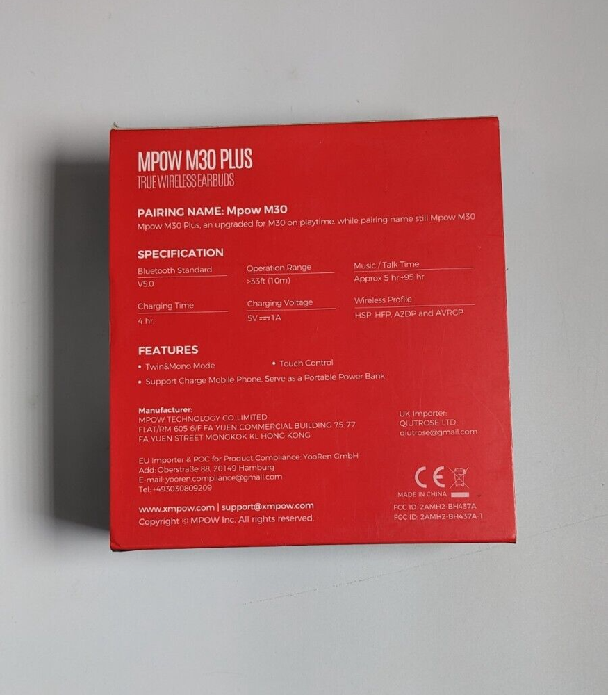 Mpow M30 Plus (BH437A) True Wireless Earbuds