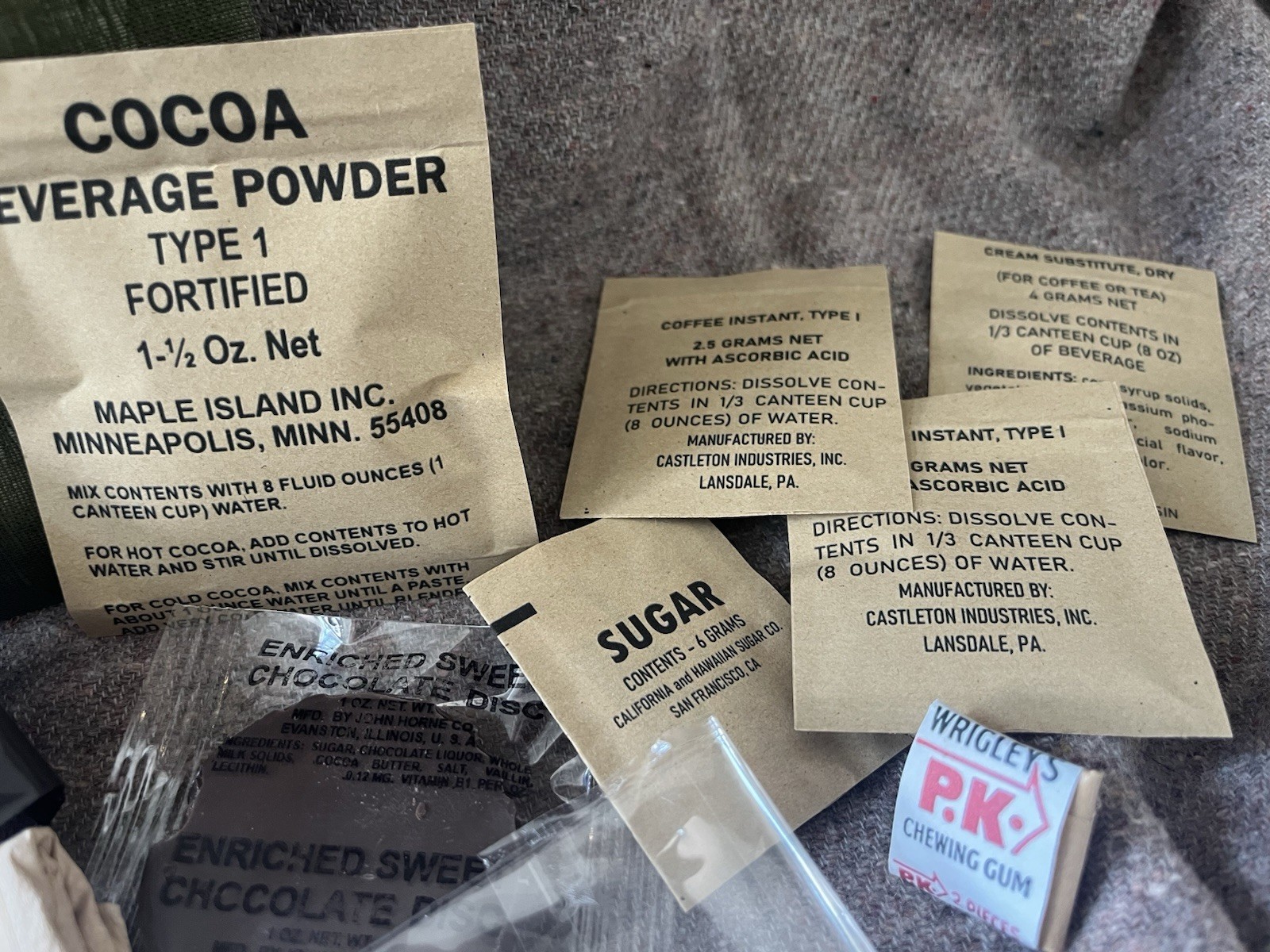 Vietnam Long Range Patrol Ration - Fully Edible And Refillable Ration Kit
