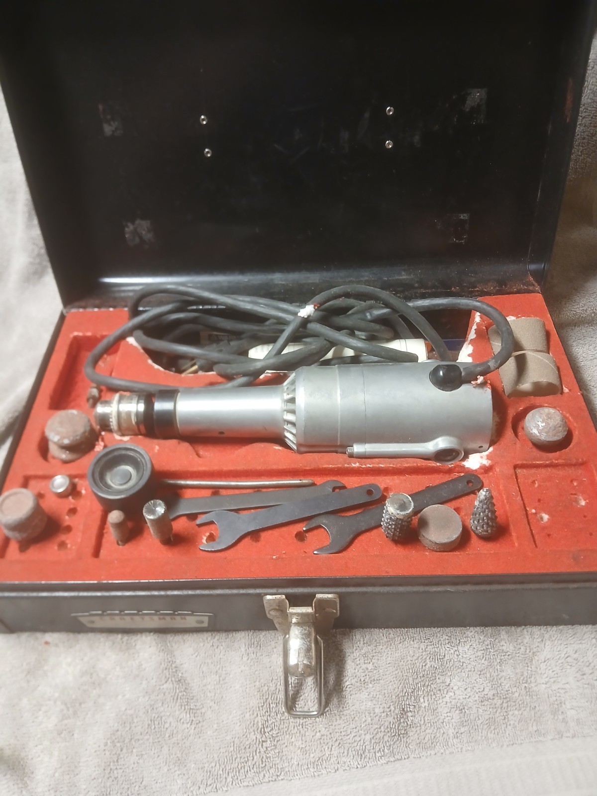 Vintage Craftsman Model Number: 315.25840Type: Hand Grinder / With Case / Bits