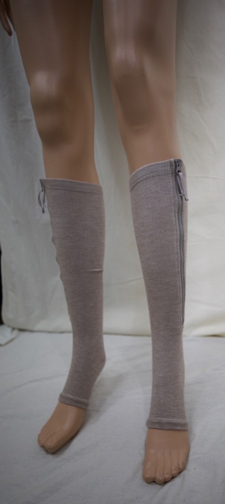 Open-Toe Compression Socks, side zippers, XS.