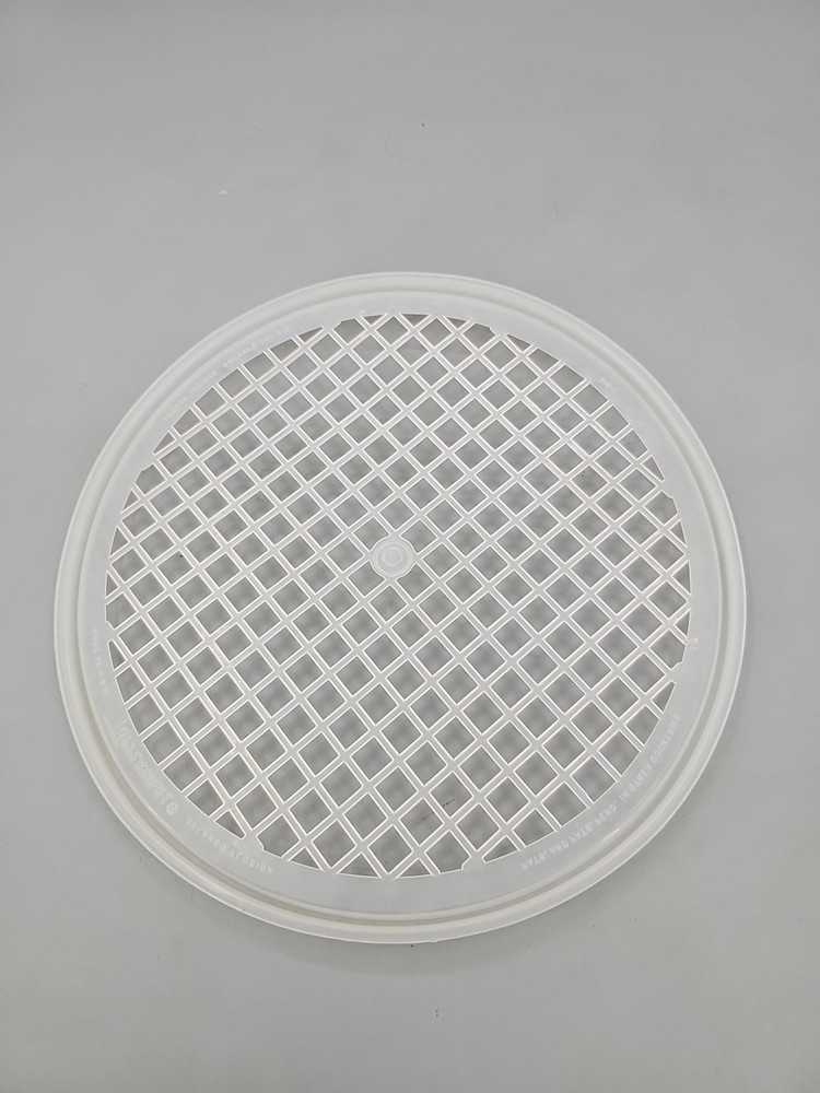 Tupperware Strainer Colander Flow Thru Lid 9 inch Clear #516-1 -EUC