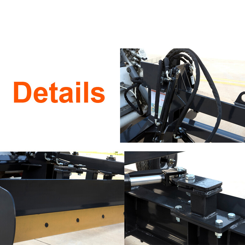 Wolfequip 96'' Skid Steer Grader Grading Quick Attach Hydraulic Blade Attachment